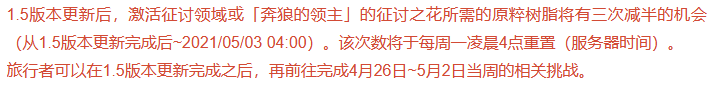 原神1.5版本原粹树脂消耗减半活动怎么参与