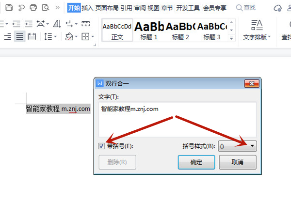 word文档双行合一如何设置