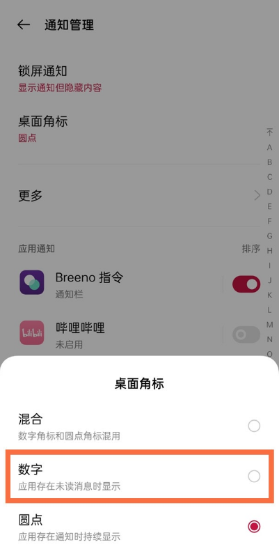 一加9pro怎么打开数字角标