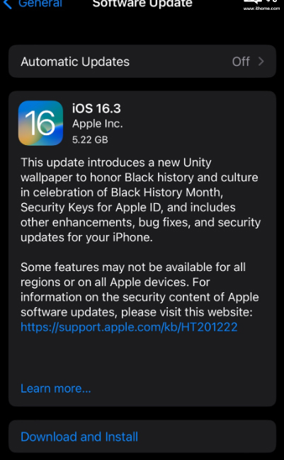 iOS 16.3 RC版更新需要多少内存