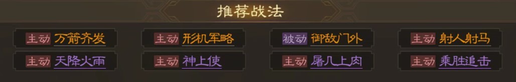 《三国志战棋版》徐荣战法搭配一览