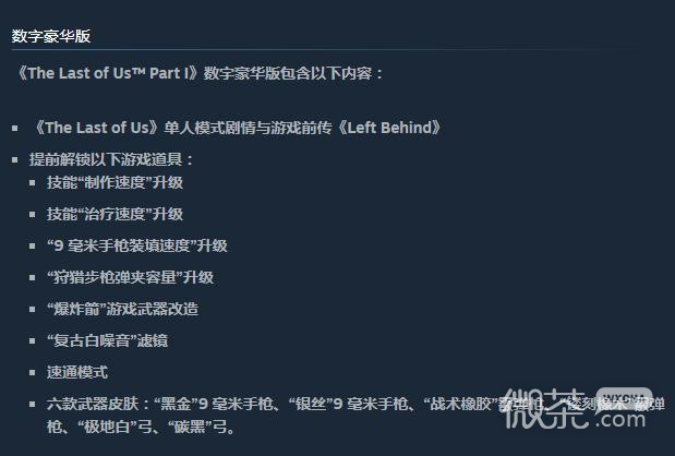 《最后生还者重制版》steam发售价格详情