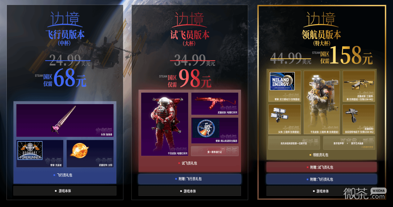 《边境》Steam飞行员版与领航员版区别详情