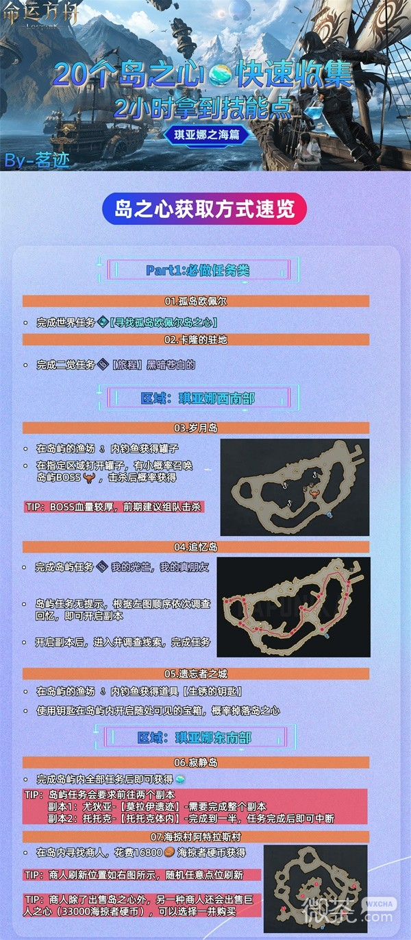 《命运方舟》20个岛之心全收集攻略分享