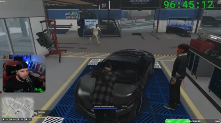 国外主播不睡觉玩《GTA5》164小时创直播新纪录 不推荐玩家模仿