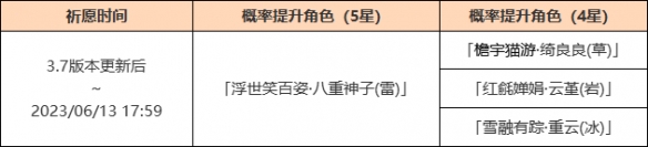 原神3.7版本up池时间一览