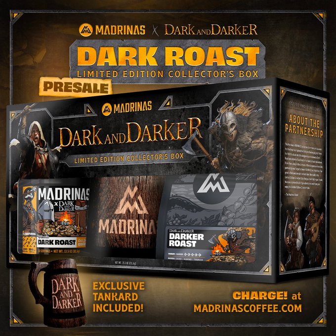 多人生存游戏《Dark and Darker》再次推出联名咖啡收藏