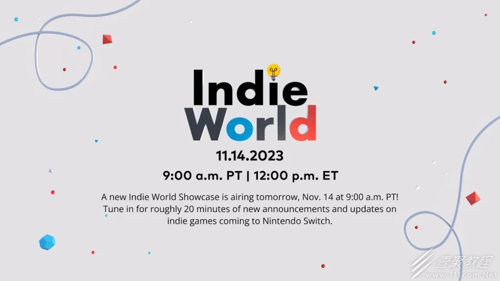 任天堂11月14日Indie World独立游戏直面会全程分享