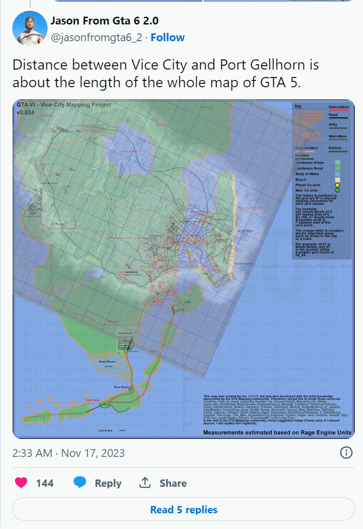 《GTA6》的开放世界地图可能是5代的3倍大