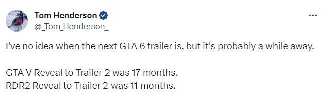 《GTA6》下个新预告可能还要再等一年 R星传统