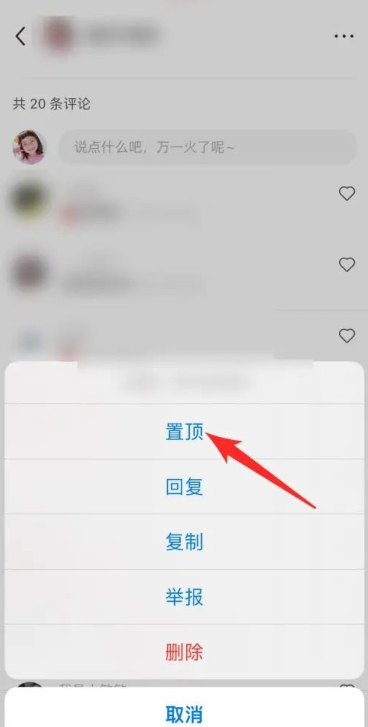 小红书如何才能置顶评论 置顶评论操作方法介绍 4
